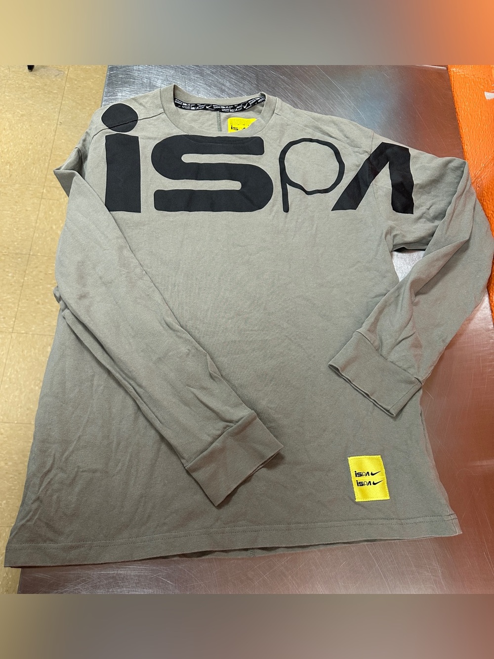 Nike ISPA U NRG Long Sleeve Shirt Fj7374-053 Size Medium Dark Stucco